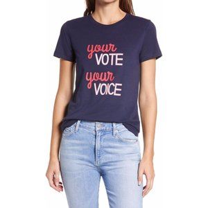1901 VOTE Collection Your Vote Your Voice Graphic Tee NEW WITH TAGS